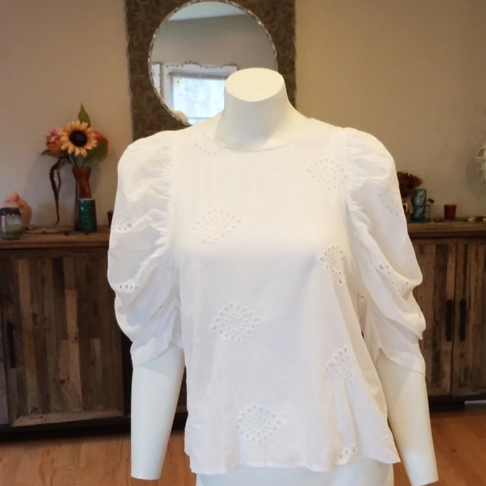 Zara Top with cut work embroidery